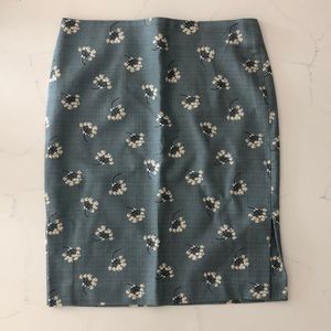 Loft Floral Pencil Skirt